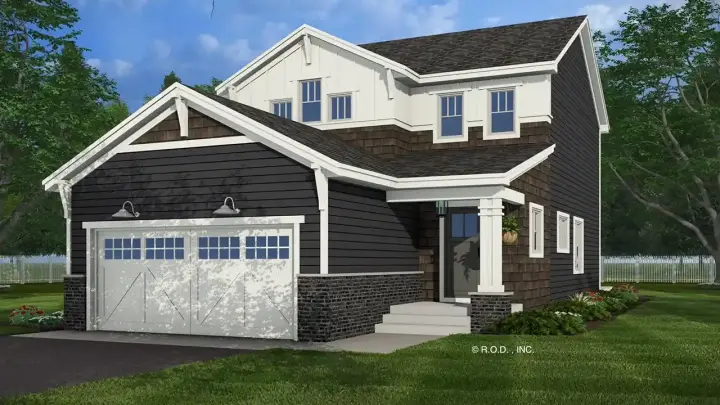 Bungalow house plans 38-718 - front exterior, 1,978 sq ft, 4 bed, 3 bath house plans | Monster House Plans