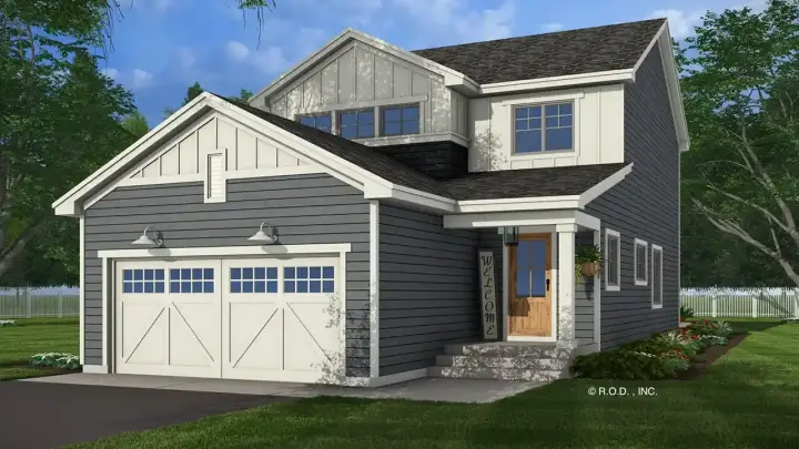 Craftsman house plans 38-719 - front exterior, 1,978 sq ft, 4 bed, 3 bath house plans | Monster House Plans