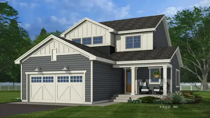 Craftsman house plans 38-721 - front exterior, 2,060 sq ft, 4 bed, 3 bath house plans | Monster House Plans