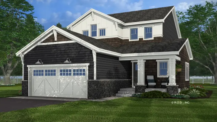 Bungalow house plans 38-722 - front exterior, 2,060 sq ft, 4 bed, 3 bath house plans | Monster House Plans