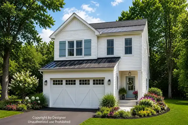 Modern Farmhouse house plans 38-753 - front exterior, 1,877 sq ft, 3 bed, 2 bath house plans | Monster House Plans