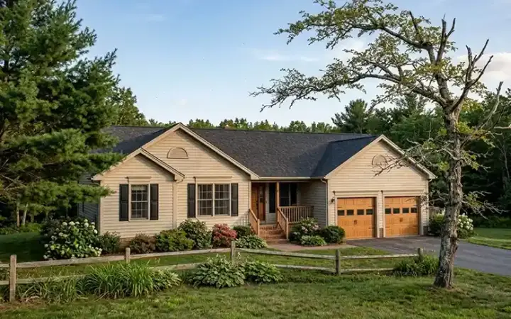 Traditional house plans 4-105 - front exterior, 1,069 sq ft, 3 bed, 2 bath house plans | Monster House Plans