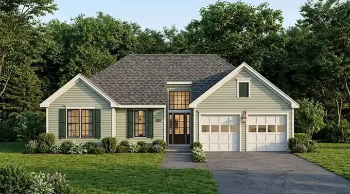 Traditional house plans 4-106 - front exterior, 1,093 sq ft, 3 bed, 2 bath house plans | Monster House Plans