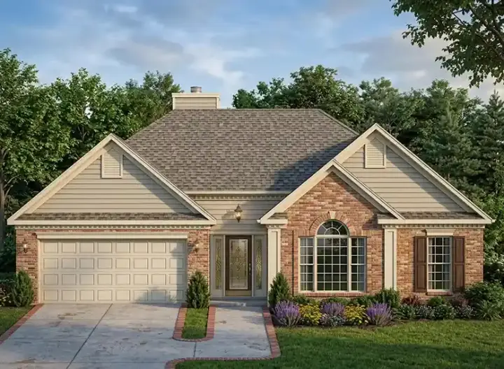 Traditional house plans 4-127 - front exterior, 1,593 sq ft, 3 bed, 2 bath house plans | Monster House Plans