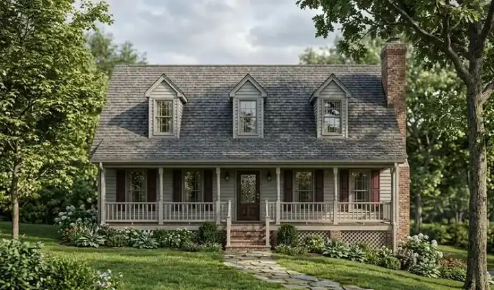 Country house plans 4-131 - front exterior, 1,643 sq ft, 3 bed, 2 bath house plans | Monster House Plans