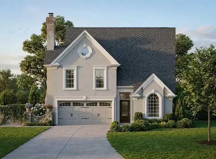 Traditional house plans 4-144 - front exterior, 1,776 sq ft, 3 bed, 2 bath house plans | Monster House Plans