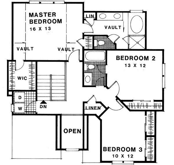 Upper/Second Floor Plan: 4-166