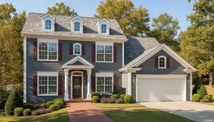 Southern Colonial house plans 4-170 - front exterior, 2,097 sq ft, 4 bed, 3 bath house plans | Monster House Plans