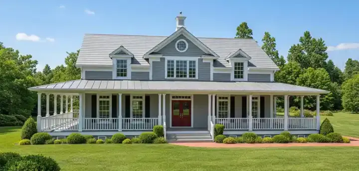 Country house plans 4-172 - front exterior, 2,098 sq ft, 3 bed, 2 bath house plans | Monster House Plans