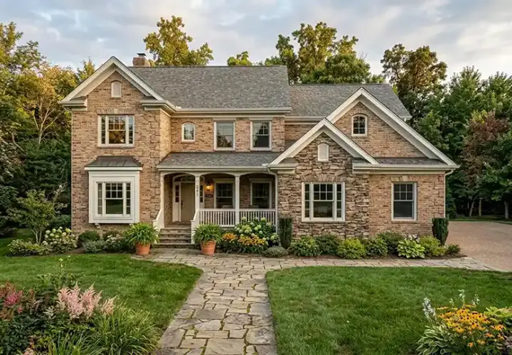 Traditional house plans 4-214 - front exterior, 2,698 sq ft, 4 bed, 4 bath house plans | Monster House Plans