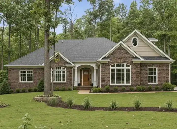 Traditional house plans 4-221 - front exterior, 2,461 sq ft, 3 bed, 3 bath house plans | Monster House Plans