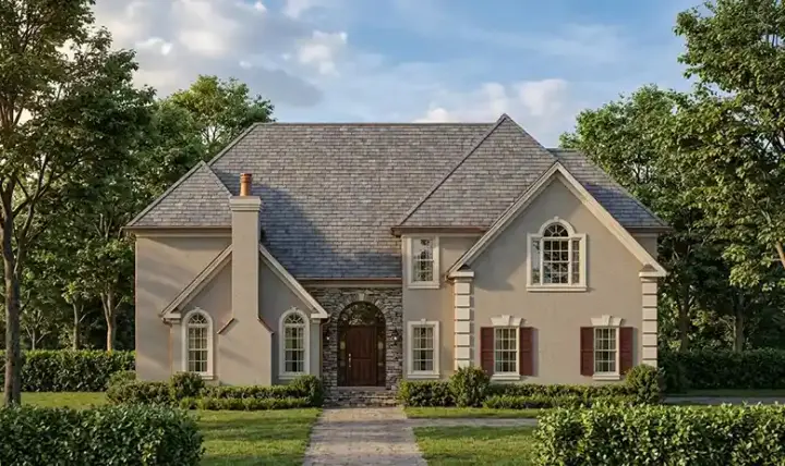 Traditional house plans 4-240 - front exterior, 3,614 sq ft, 4 bed, 3 bath house plans | Monster House Plans