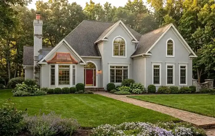 Traditional house plans 4-244 - front exterior, 4,060 sq ft, 4 bed, 4 bath house plans | Monster House Plans