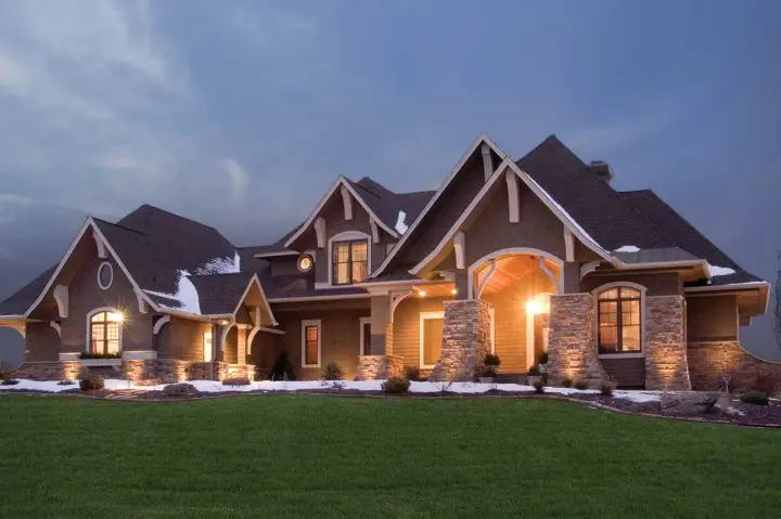 Craftsman house plans 4-261 - front exterior, 3,651 sq ft, 5 bed, 3 bath house plans | Monster House Plans