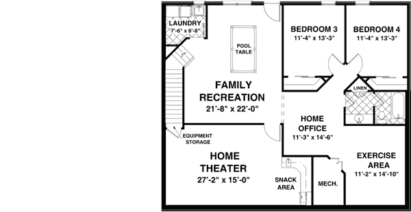 Lower Floor Plan: 4-276