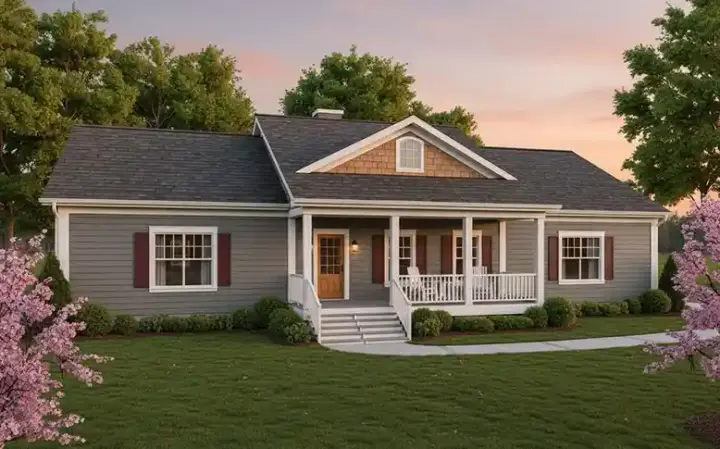 Country house plans 4-278 - front exterior, 1,500 sq ft, 2 bed, 2 bath house plans | Monster House Plans