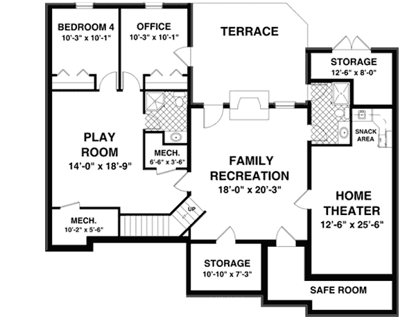 Lower Floor Plan: 4-283