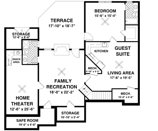 Lower Floor Plan: 4-290