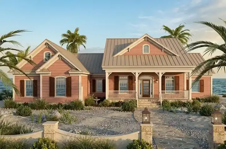 Country house plans 4-298 - front exterior, 1,975 sq ft, 3 bed, 3 bath house plans | Monster House Plans