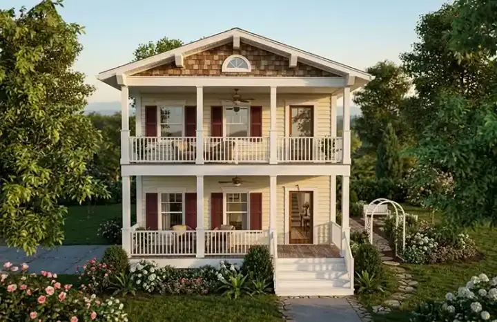 Southern house plans 4-306 - front exterior, 2,035 sq ft, 3 bed, 3 bath house plans | Monster House Plans