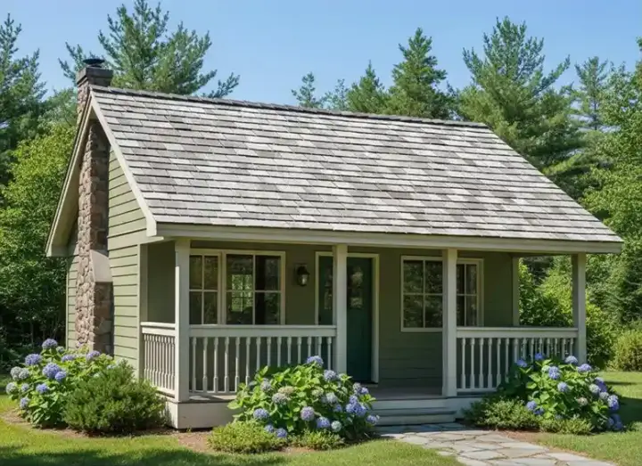 Country house plans 40-101 - front exterior, 300 sq ft, 0 bed, 1 bath house plans | Monster House Plans