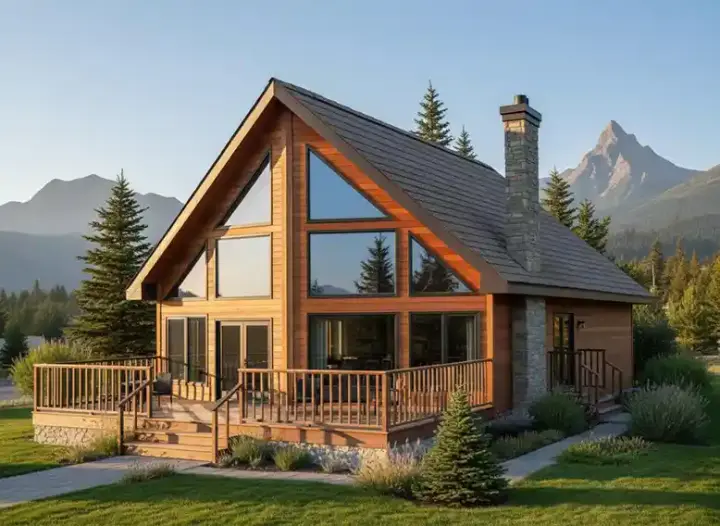 Contemporary house plans 40-123 - front exterior, 761 sq ft, 2 bed, 1 bath house plans | Monster House Plans
