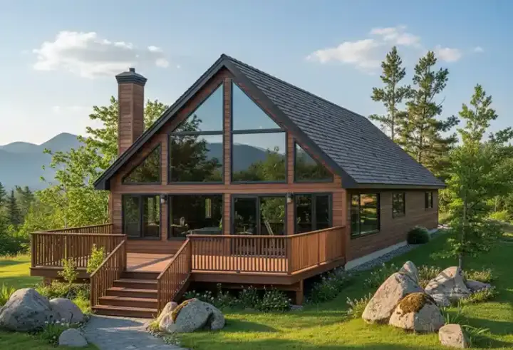 Contemporary house plans 40-131 - front exterior, 903 sq ft, 2 bed, 1 bath house plans | Monster House Plans