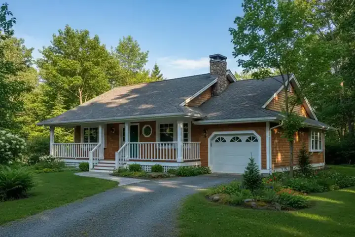 Country house plans 40-135 - front exterior, 984 sq ft, 2 bed, 1 bath house plans | Monster House Plans