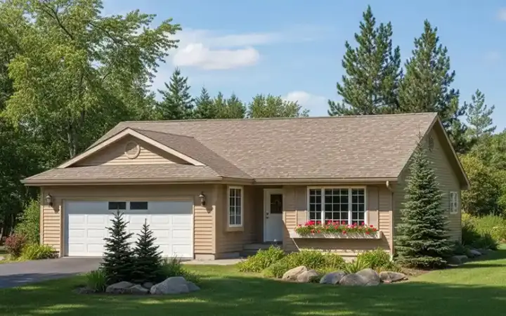 Traditional house plans 40-137 - front exterior, 997 sq ft, 2 bed, 1 bath house plans | Monster House Plans