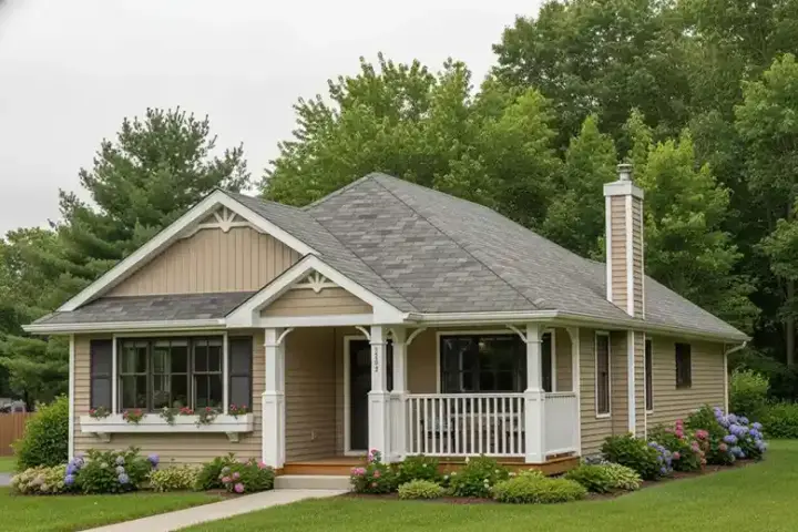 Country house plans 40-139 - front exterior, 1,000 sq ft, 2 bed, 2 bath house plans | Monster House Plans
