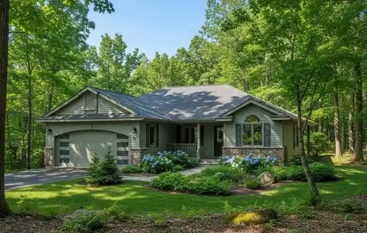 Traditional house plans 40-152 - front exterior, 1,086 sq ft, 3 bed, 2 bath house plans | Monster House Plans