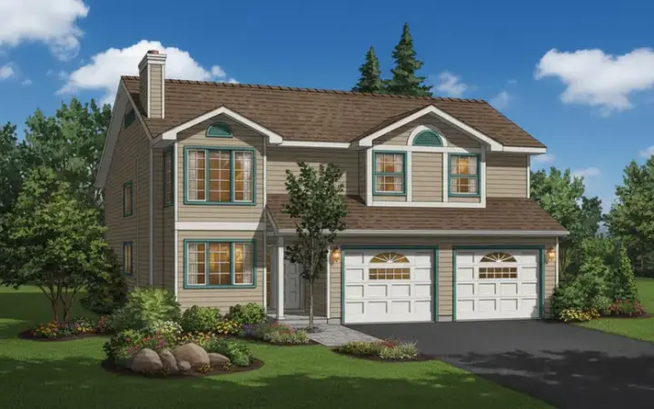 Traditional house plans 40-154 - front exterior, 1,089 sq ft, 3 bed, 1 bath house plans | Monster House Plans