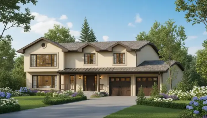 Northwest house plans 40-163 - front exterior, 1,107 sq ft, 3 bed, 1 bath house plans | Monster House Plans