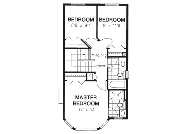 Upper/Second Floor Plan:40-166