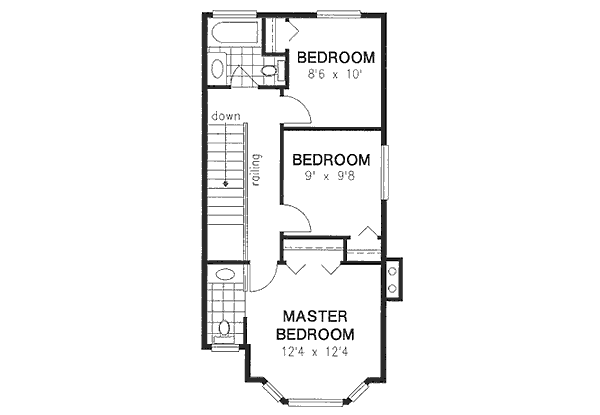 Upper/Second Floor Plan: 40-168