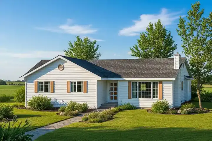 Traditional house plans 40-181 - front exterior, 1,168 sq ft, 3 bed, 2 bath house plans | Monster House Plans