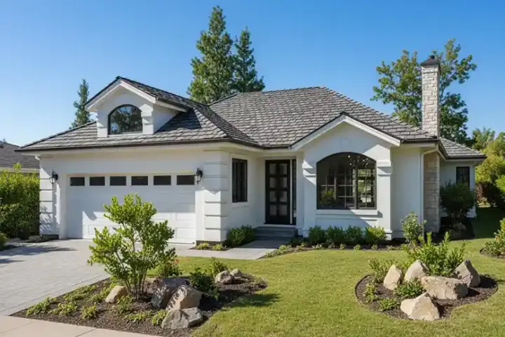 Mediterranean house plans 40-190 - front exterior, 1,198 sq ft, 2 bed, 2 bath house plans | Monster House Plans