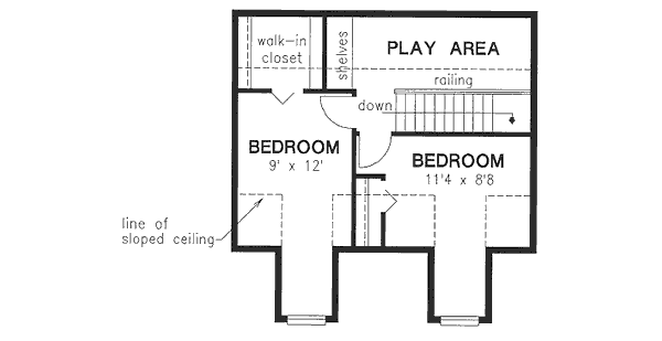 Upper/Second Floor Plan: 40-198