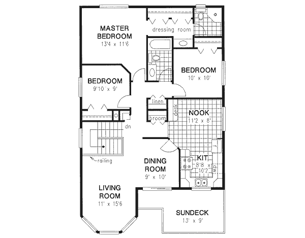 Upper/Second Floor Plan: 40-206
