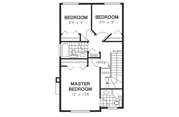 Upper/Second Floor Plan: 40-211