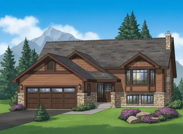 Traditional house plans 40-213 - front exterior, 1,254 sq ft, 2 bed, 2 bath house plans | Monster House Plans