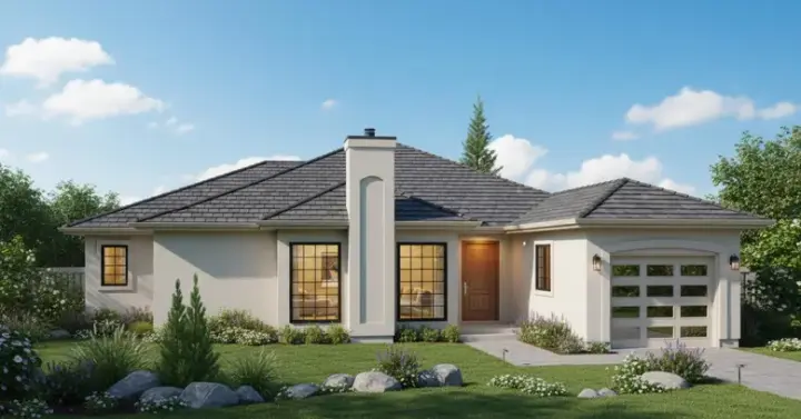 Southwest house plans 40-222 - front exterior, 1,274 sq ft, 2 bed, 2 bath house plans | Monster House Plans