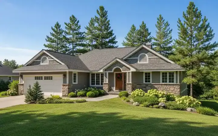 Traditional house plans 40-233 - front exterior, 1,302 sq ft, 2 bed, 2 bath house plans | Monster House Plans