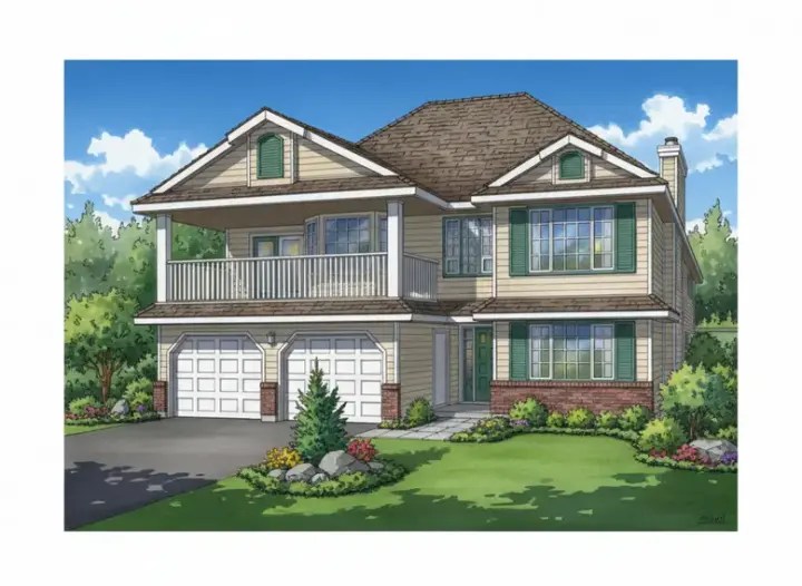 Traditional house plans 40-280 - front exterior, 1,414 sq ft, 3 bed, 2 bath house plans | Monster House Plans