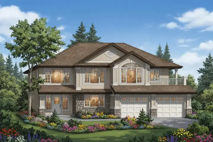 Traditional house plans 40-307 - front exterior, 1,486 sq ft, 3 bed, 2 bath house plans | Monster House Plans