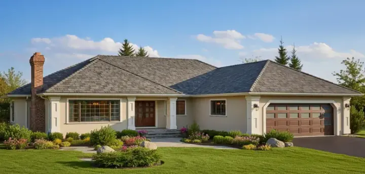 Traditional house plans 40-310 - front exterior, 1,488 sq ft, 3 bed, 2 bath house plans | Monster House Plans
