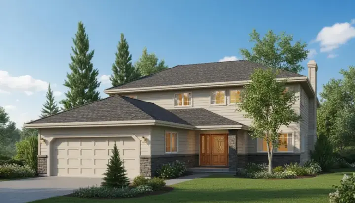 Traditional house plans 40-311 - front exterior, 1,490 sq ft, 3 bed, 2 bath house plans | Monster House Plans