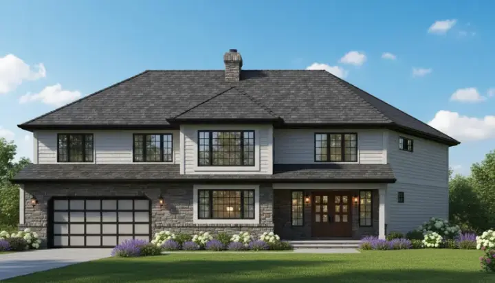 Traditional house plans 40-319 - front exterior, 1,510 sq ft, 3 bed, 2 bath house plans | Monster House Plans
