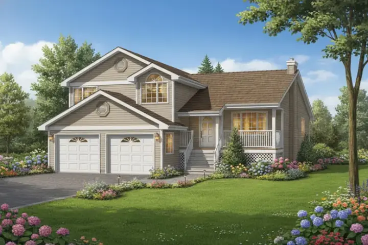 Traditional house plans 40-352 - front exterior, 1,586 sq ft, 3 bed, 2 bath house plans | Monster House Plans