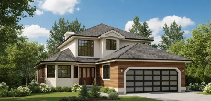 Traditional house plans 40-367 - front exterior, 1,634 sq ft, 4 bed, 2 bath house plans | Monster House Plans
